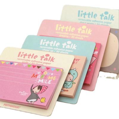 China Custom Korean Cute Paper Decorative Sticky Notepad Custom Logo for sale