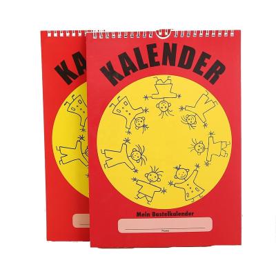 China 2022 Custom Printed Cute Durable Kalender School Cartoon Spiral Calendar School Cartoon for sale