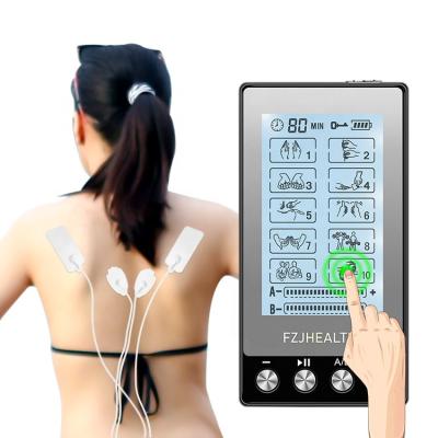 China Ten Unit Mini Touch Screen Full Body Massager Cheap High Quality Electro Stimulation (tens+ems+massage) Back Pain Relief Muscle Stimulation for sale