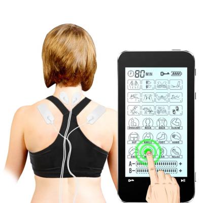 China Home Rehabilitation Center Hospital Home 24 Modes Touch Screen Ten Unit Body Pain Relief Electrode Pads Massager for sale