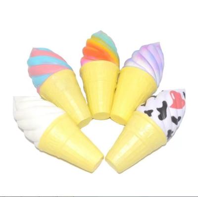 China Soft Toy PU Squishy Toy Custom Logo Slow Rising Squishy Toys Stress Relief Squishy Ice Cream Shape Stress Ball For Adult for sale