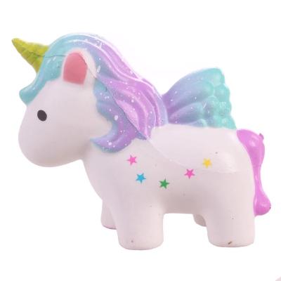 China Relieve Anti Stress Toy Wholesale Multi Color Kawaii Unicorn Slow Rising Squishy Horse Animal Toys Stars Flight for sale