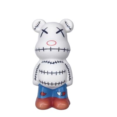 China Factory Wholesale Worry Relife PU Foam Slow Squeeze Toy Soft OEM ODM Bearbrick Toy Stress Relief Fidget Rebound Toys for sale