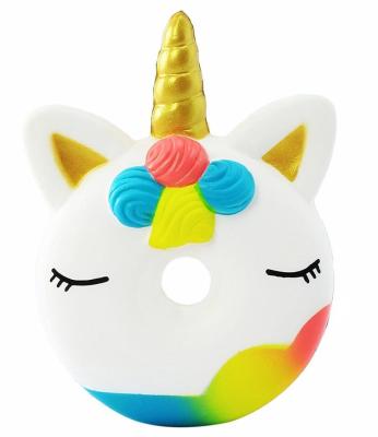 China Toy Stress Unicorn Ball Funny Educational Fidget Toys Colorful Cute Jumbo Slow Rising Kids Kawaii Unicorn Donut Creamy Scent For Party for sale