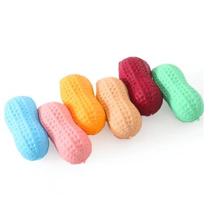 China Hot Selling Soft Toy PU Foam Simulation Color Vegetable Peanut Funny Educational Rising Squishy Toys Slow Release Key Chain for sale