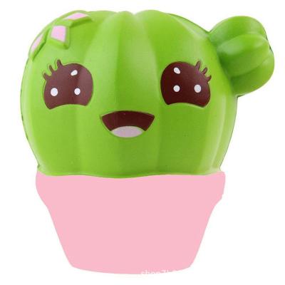 China Funny Educational Toy Amazon PU Simulation Toys Squishy Cactus Kawaii Squeeze Slow Rising Toys Stress Ball Bouncy Person Toys for sale