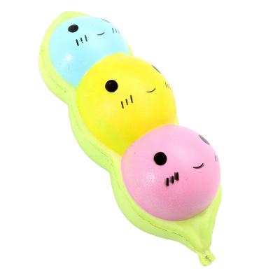 China Worry Relife DingChang Jumbo Squishy Beans Squeeze Slow Rising Fiddling Person Keychain Toy Pea Pod Anti Stress Ball for sale