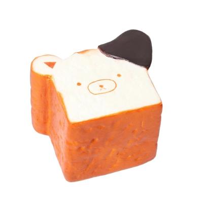 China Funny Educational Toy Kawaii PU Foam Bear Toast Slow Rising Bread Kids Love Squishy Toys Custom Cute Relaxation Toys for sale