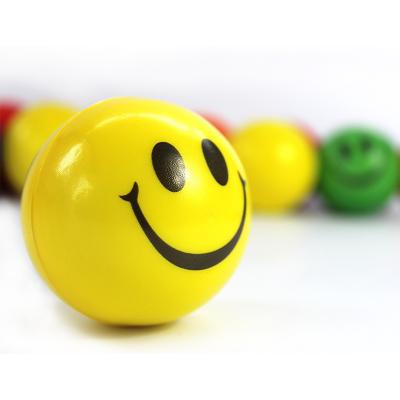 China Children's Toys Custom Happy Effort PU Large Anti Foam Soft Toy Smiley Face Stress Ball Fidget Funny Toys for sale