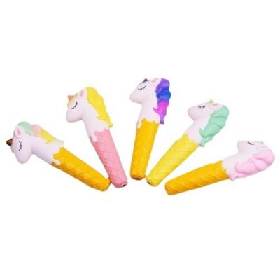 China Relieve Stress Toy New Animal Squishy Unicorn Shape Pen Cap Pencil Holder Slow Rising Squeeze Kids Gift PU Foam Stress Ball for sale