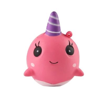 China Relieve Stress Toy Narwhal Style Slow Rising Squishy Toys Slow Rising Toy PU Foam Stress Reliever Toys for sale