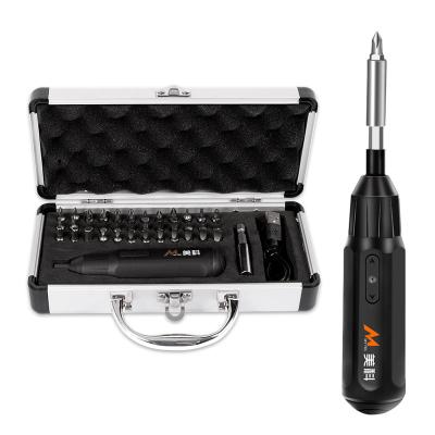 China Multi Function 3.6V Intelligent Cordless Rechargeable Electric Screwdriver Set With 36PCS Drill Bits And 1PC Extension Rod for sale