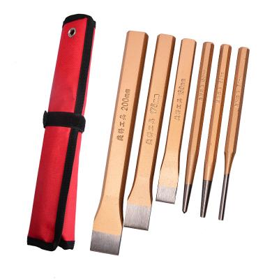 China MASONRY Cold Chisel and Center Punch Set Pin Punch Kit Chisels Solid Masonry Plow Bit Stone Construction Carving Hand Erector Tools for sale