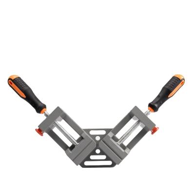 China Double Handle Maker Corner Clamp Quick Release Aluminum Right Angle Woodworking Mounts Frame Clip Miter 90 Degree Quick Type Clamps for sale