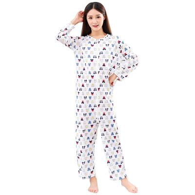 China 2021 updraft women's long pajamas adult women's one-piece cartoon printed pajamas for sale