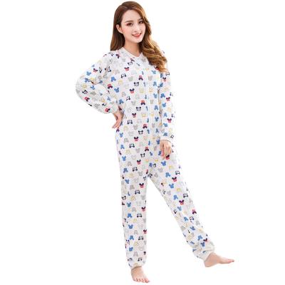 China Breathable Chinese supplier sells one-piece pajamas and loose cotton ladies and comfortable homewear for sale