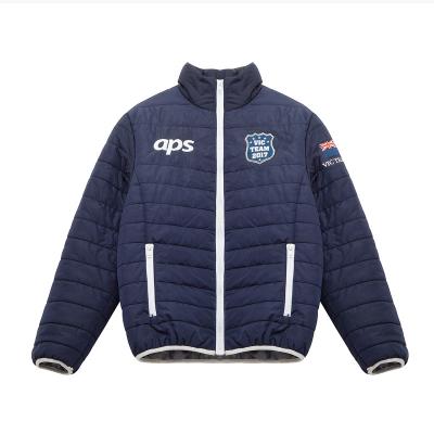 China Low MOQ IGift Coat Navy Blue Color Cotton Fashionable Quilted Quilting Jacket OEM Australia Breathable High Quality Outerwear for sale