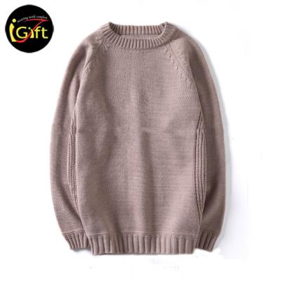 China iGift Wholesale Manufacturer Anti-pilling Women Long Sleeve Different Colors Cashmere Suit Clothes Wool Khaki Knitted Sweater for sale