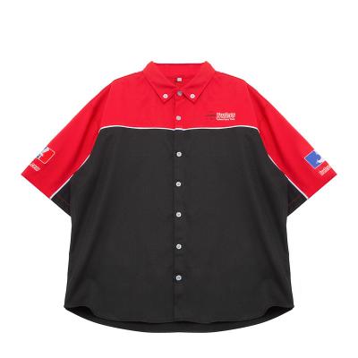 China Custom Polyester OEM iGift Anti-Pilling Shirt Men's Button Up Custom Cotton Summer Short Sleeve Work Shirts for sale