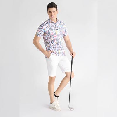 China Colorful Sports Hawaiian Mens Polo Shirt Golf Anti-wrinkle Sublimation Wetsuit Polo T-shirt for sale