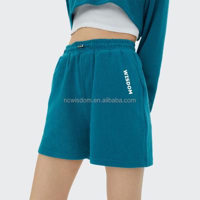 China Wholesale Custom Color Polyester Anti-wrinkle Cotton Women Causal Yoga Sweat Shorts Ladies Gym Pants for sale