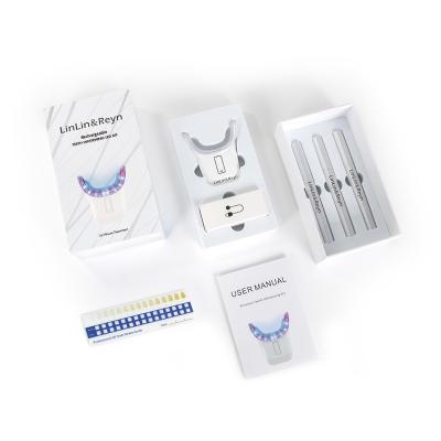 China Salon Clinic Home Office 2022 New CE Approved Home Non To Peroxide Cordless Rechargeable Teeth Whitening LED Kit for sale