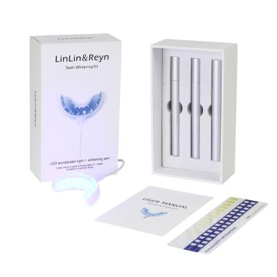 China Non-Toxic Mobile Phone LED Light Gel Parks Private Logo Home Whitening Teeth Kit for sale