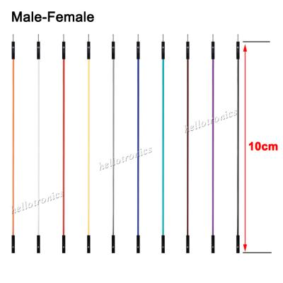 China Breadboard Electronic Universal Jumper Cable Connector 26AWG 2.54 Pitch Customized Color Jumper Wire 10cm for sale