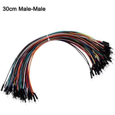 China Dupont Premium Quality 30cm Multifunctional Breadboard Jumper Wire - 26AWG Male to Male for sale