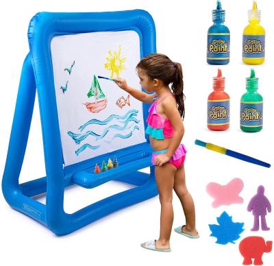 China Children Drawing Writing Education Indoor /Outdoor Art Easel Double Sided Inflatable Drawing Board For Kids High Quality High Density Thickened PVC for sale