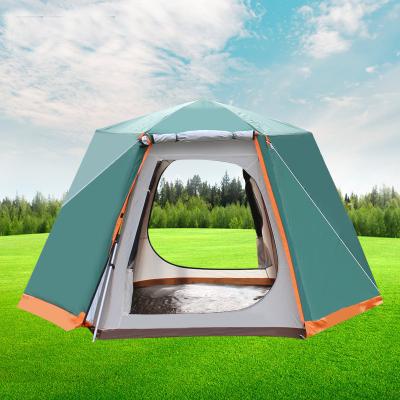 China Extended Type Camping Oxford Canvas Glamping Tent Waterproof Outdoor Bell Tent for sale