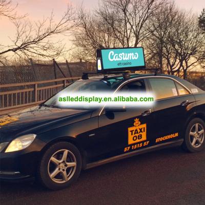 China TAXI outdoor advertising led outdoor waterproof ip65 led display screen Taxi P5mm top advertising two side high for sale