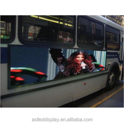 China Advertising Led Screens For Auto Buses P5 RGB Full Color Indoor LED Sign For Bus Mobile Advertising On The Back for sale