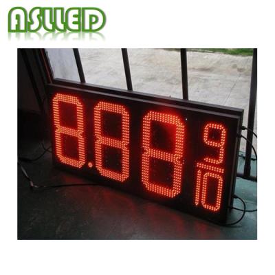 China Gas station gas station using 7 segment LED display and display format of 88:88 &18 inch 24 inch red led oil price screen displays for sale