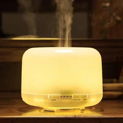 China Household Aroma Diffuser Humidifier Large Capacity Modern Ultrasonic 500ml Aroma Diffusers Running 20+ Hours With 7 Color Changing for sale