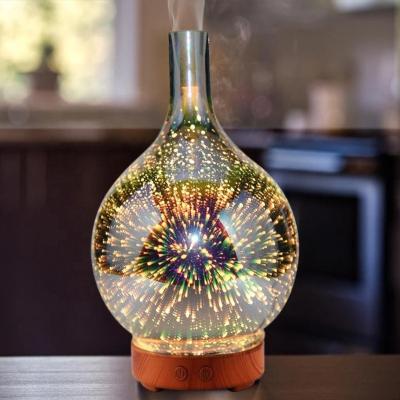 China Household Firework 3D Colorful Glass Bowling Ball Essential Oil Ultrasonic Air Humidifier Aroma Diffuser For Home Hotel Office Apa for sale