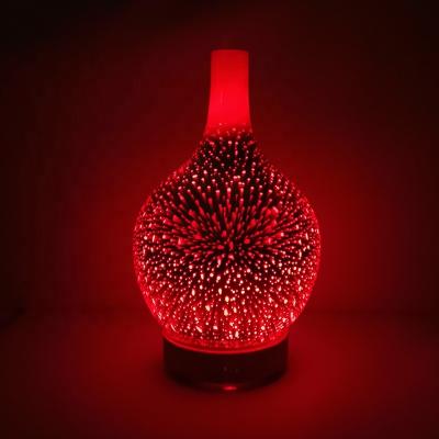 China Household 7 Colors Led Light Aromatherapy Essential Oil Humidifier 3D Diffuser Glass for sale