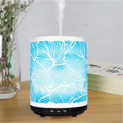 China Household Reliable 260ML Banana Leaf Iron Art Cool Mist Air Humidifier Essential Oil Diffuser Aroma Diffuser For Home Office Spa for sale