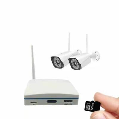 Китай 2CH HD 1080P Support 128G Micro Wireless IP Camera Kit SD Card Two Way Audio Outdoor продается