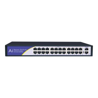 Китай China Manufacturer Factory Price 10/100M 24 Port Gigabit POE Network Switch With 2*1000M RJ45 Port Poe Switch продается