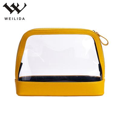 China Hot Sales Customized Logo Women Transparent Custom Capacity EVA Fashionable Cosmetic Bag Make Up Bag for sale