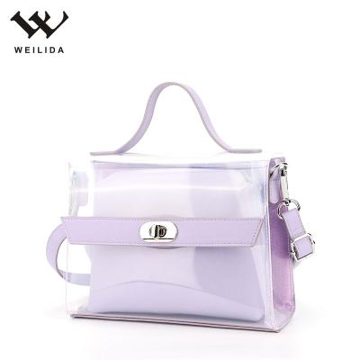 China EVA+PU Transparent New Products On China Market Nice New Shoulder Bags PU Children Messenger Bag New Products for sale