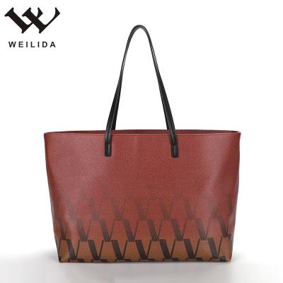 China Fashion Wholesale Price Ladies Fashion Customer Bags PU Large Size Tote Bag Trendy Leather Handbags Women for sale