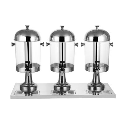 China China Factory Price Silver Commercial Classic Design 8l*3 Three Barrel Juice Dispenser For Sale for sale