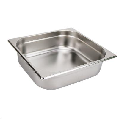 China European Stainless Steel Plate GN Food Basin Food and Beverage Service Equipment Buffet Tableware Kitchen 1/1~1/9 for sale