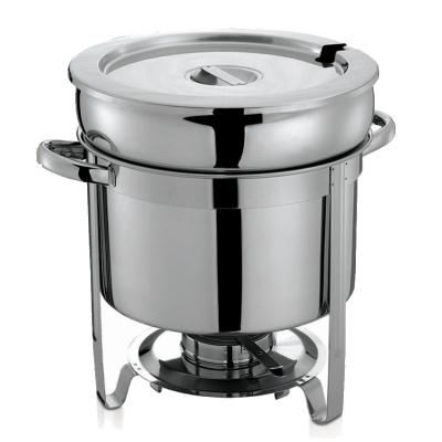 China 11L Stainless Steel Heat Preservation Soup Stove Buffet Soup Pot Fuel Round or Electric Heater 8311 for sale