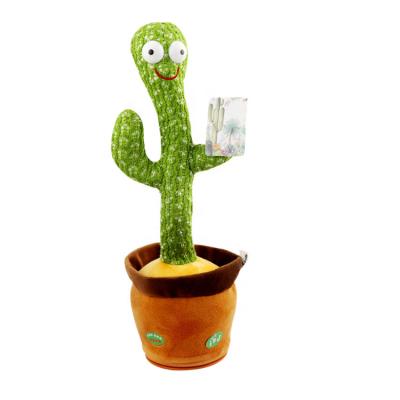 China Hot Selling Fasion Amazon Funny Wiggle Doll Recorder Singing Plush Toy Dancing Cactus for sale