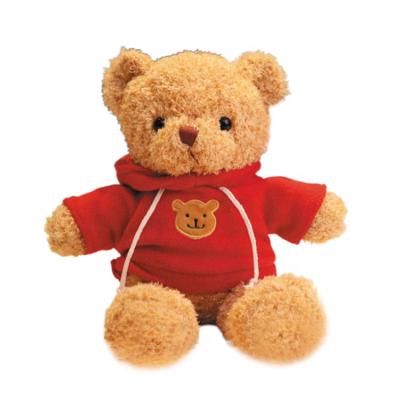 China Plush Sofe Stuffed Toy 30CM Cut Out Soft Plush Toys Bear T-shirt Animal Teddy Bear With Clothes for sale