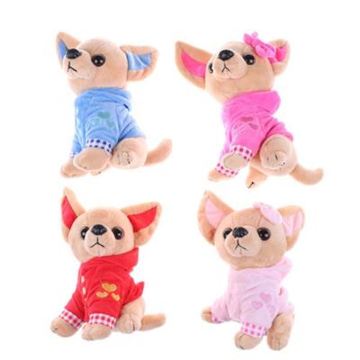 China Creative Kawaii Gift Pet Toy Stuffed Animal Toy Chihuahua Dog Plush Stuffed Plush Doll Simulation Toy Pet Toy for sale