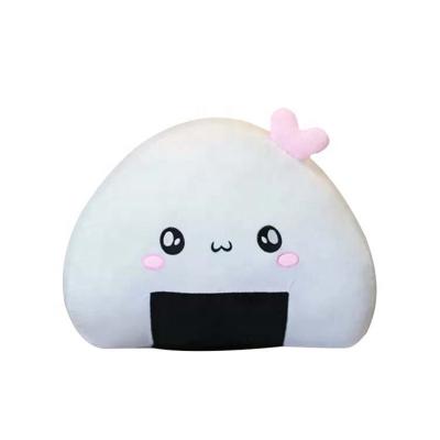 China Soft Japanese Pillow Kawaii Sushi Rice Ball Pillow Mini Cushion Stuffed Plush Toy Cute Ball for sale